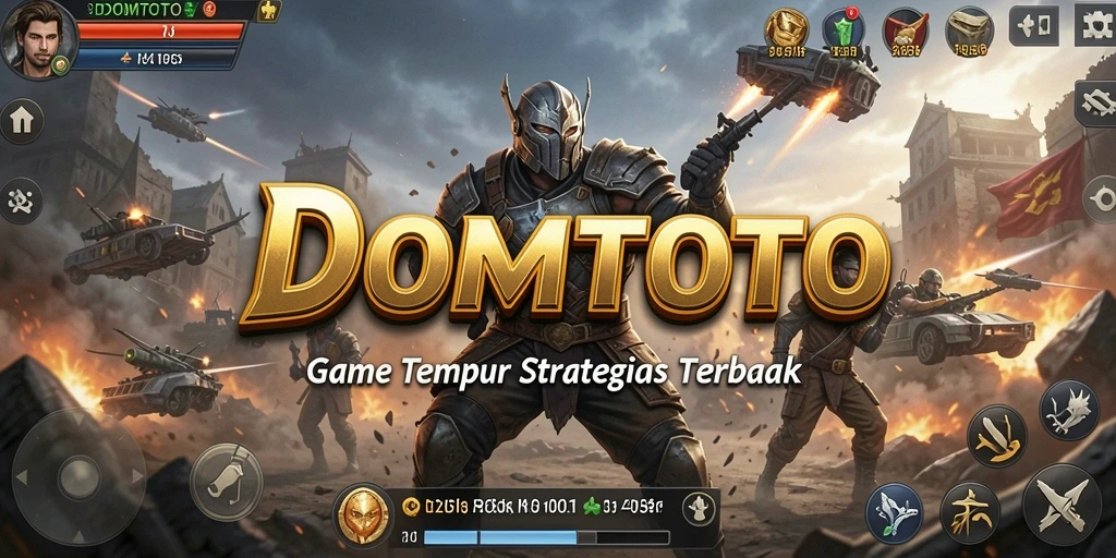 Screenshot DOMTOTO menampilkan pertempuran seru dalam permainan TPS.