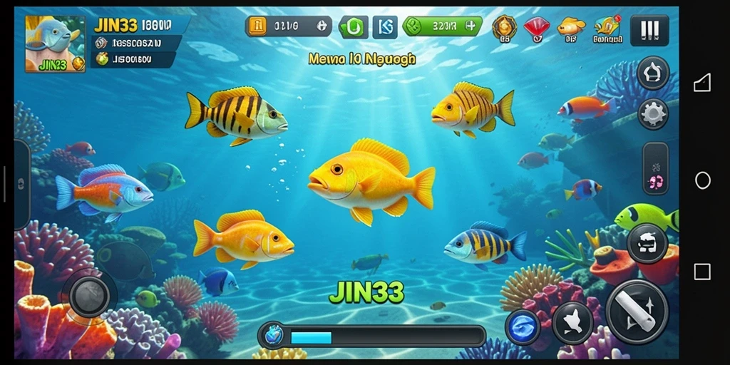 Screenshot utama JIN33 menampilkan gameplay seru Tembak Ikan.