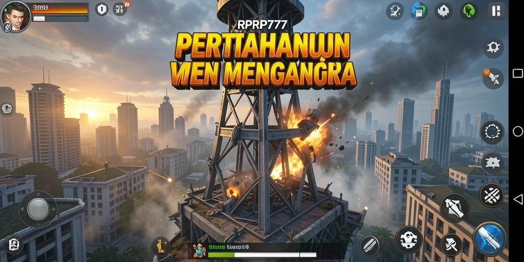 Tampilan gameplay RPRP777 dengan strategi Tower Defense yang seru.