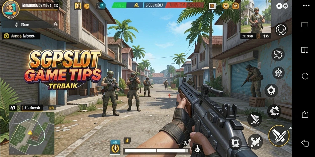 Screenshot gameplay SGPSLOT menampilkan aksi menegangkan di medan perang.
