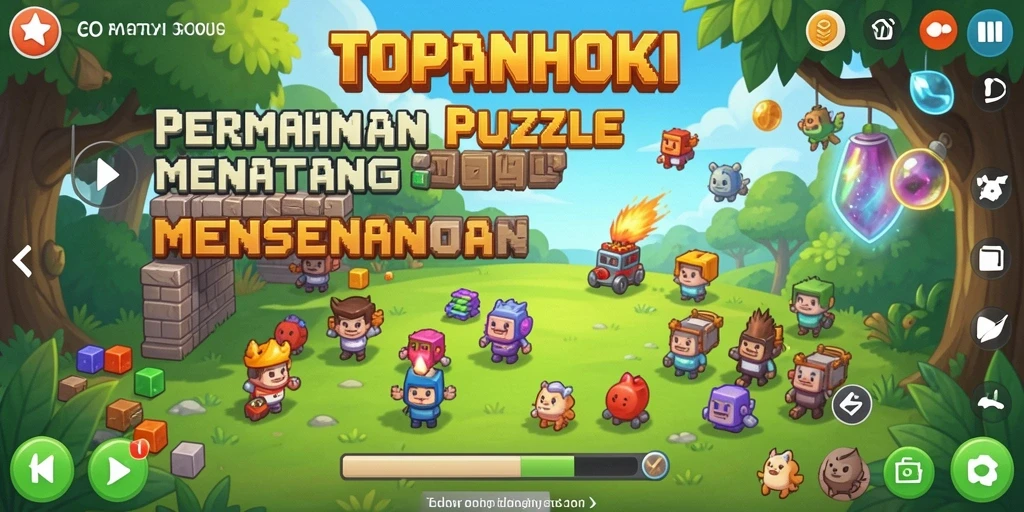 Tampilan gameplay menarik dari <strong>TOPANHOKI</strong>, penuh dengan tantangan puzzle.