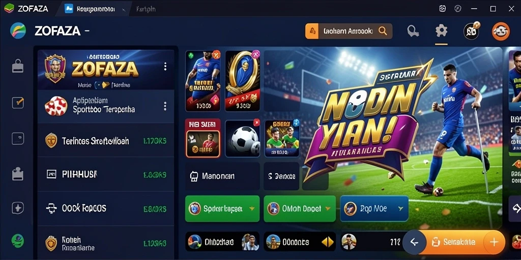 Tampilan gameplay ZOFAZA yang menarik dan interaktif.
