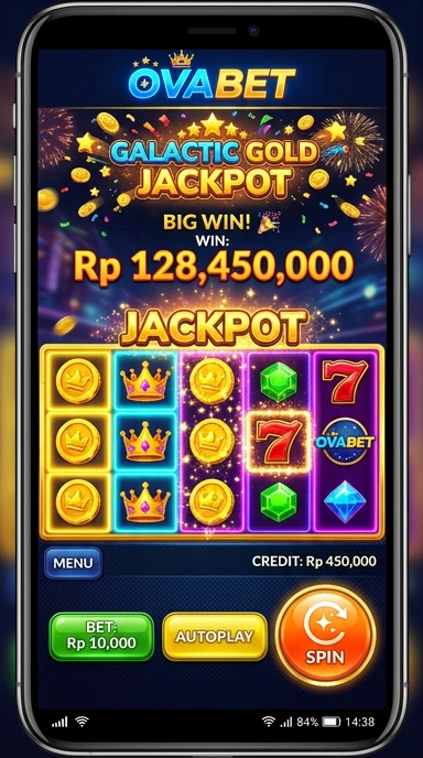 Tampilan halaman utama aplikasi ovabet dengan berbagai pilihan aplikasi.